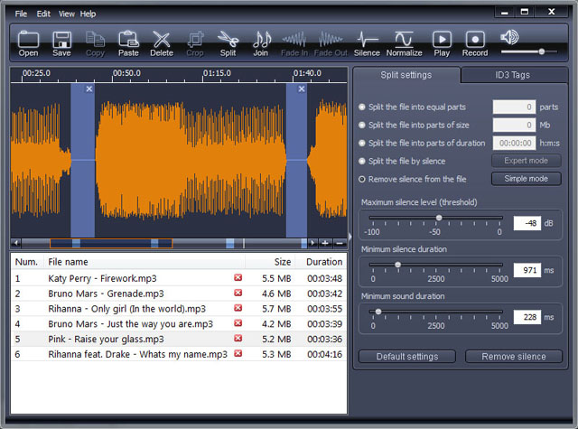 X-Wave MP3 Cutter Joiner screen shot